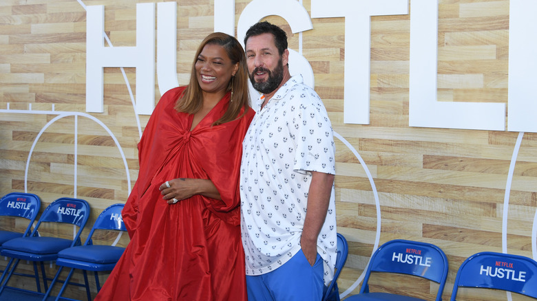 Queen Latifah and Adam Sandler in Hustle