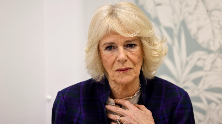 Camilla Parker Bowles looking away
