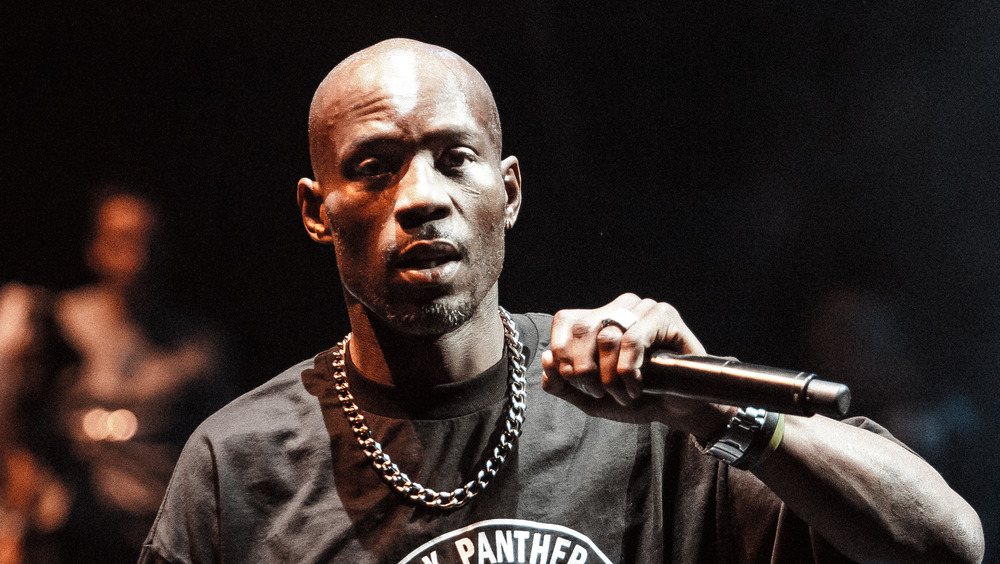DMX performing on stage