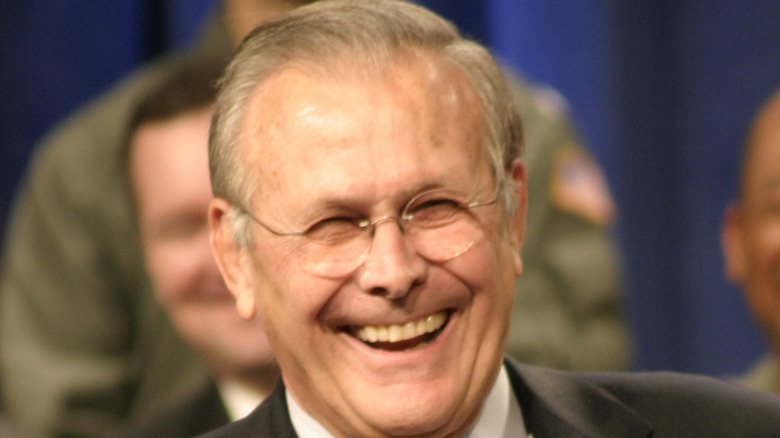 Donald Rumsfeld in the war room