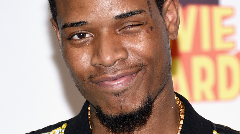 Fetty Wap wearing a red bandana