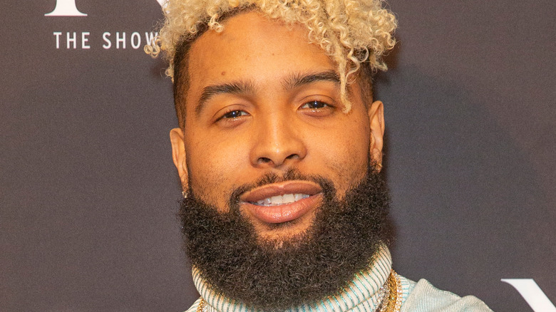 Odell Beckham Jr smiles red carpet 