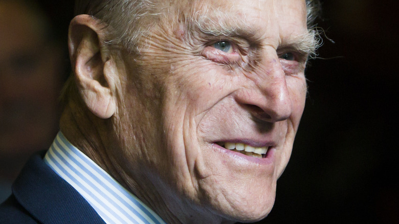 The late Prince Philip smiles