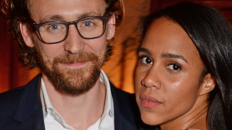 Tom Hiddleston and Zawe Ashton posing