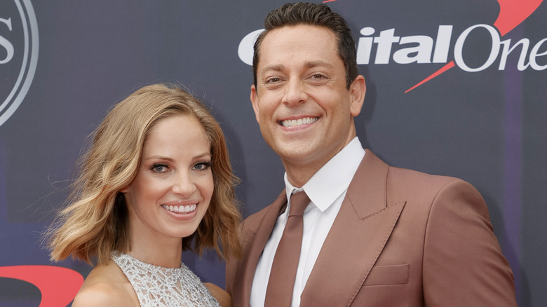 Caroline Tyler and Zachary Levi smiling