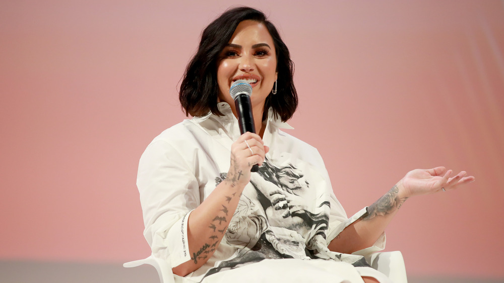 Demi Lovato white dress