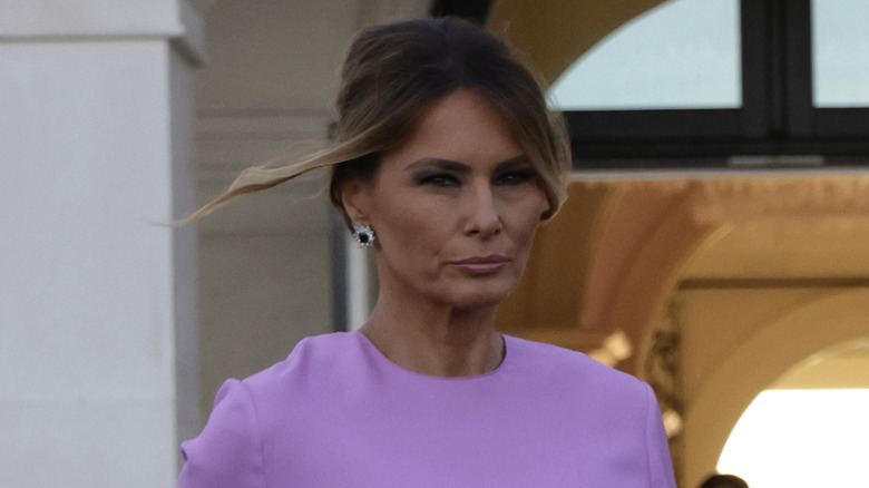 Melania Trump scowling