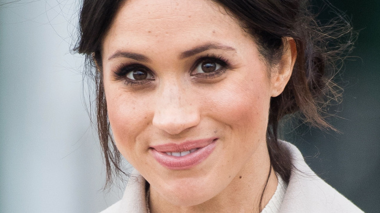 Meghan Markle messy low bun