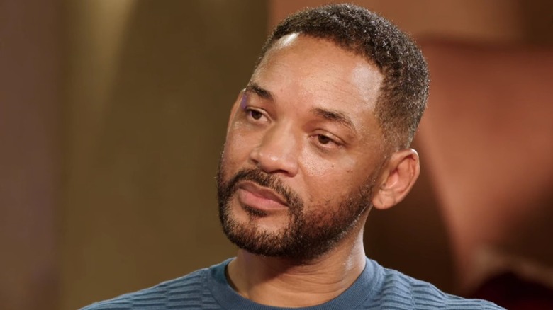 Will Smith looking upset