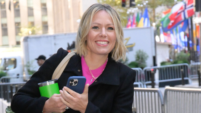 Dylan Dreyer walking in New York City