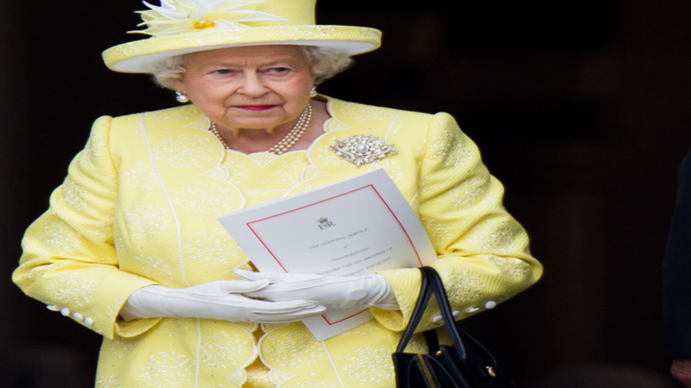 Queen Elizabeth II in yellow
