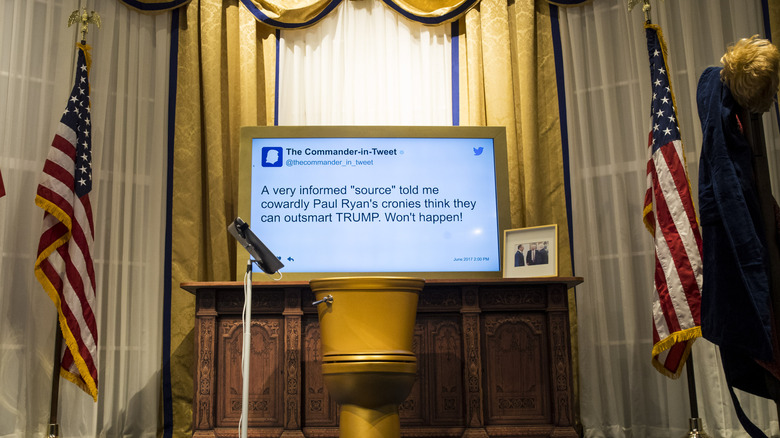 The Daily Show's Donald J. Trump Presidential Twitter Library exhibit