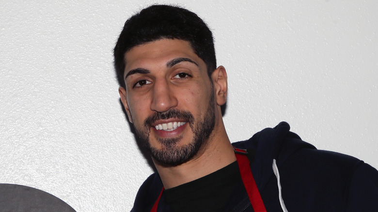 Enes Kanter Freedom in a sweatshirt