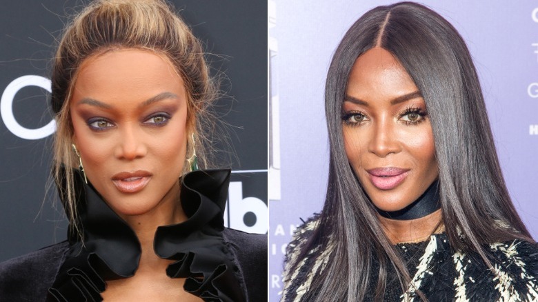 Tyra Banks and Naomi Campbell