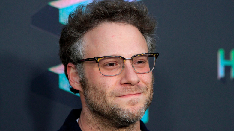 Seth Rogen posing at event