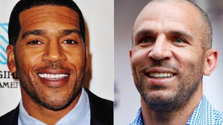 Jason Kidd and Jim Jackson from chest and waist up