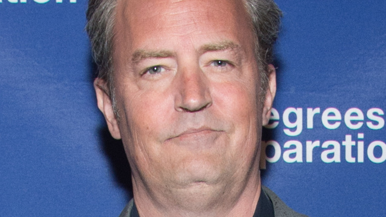 Matthew Perry attends theater 