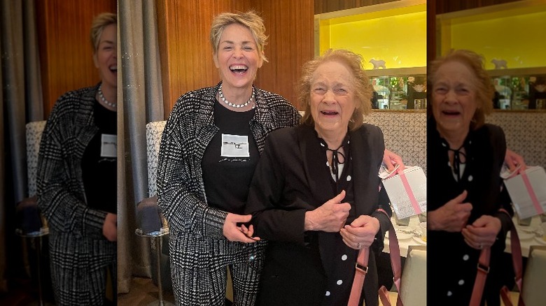 Sharon Stone and mom 