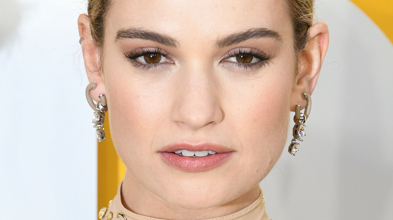 Lily James smizing