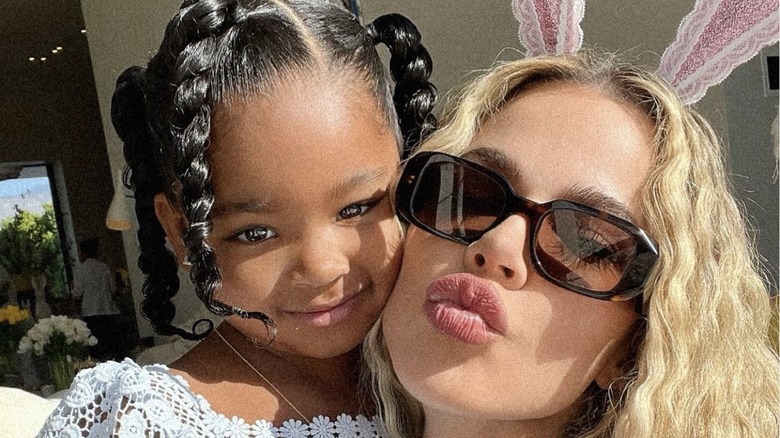 Khloe Kardashian with daughter True