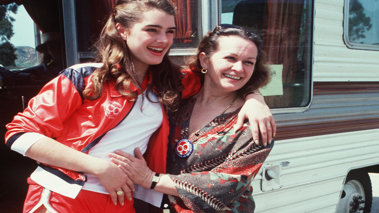 Brooke Shields, mom Teri Shields, both laughing