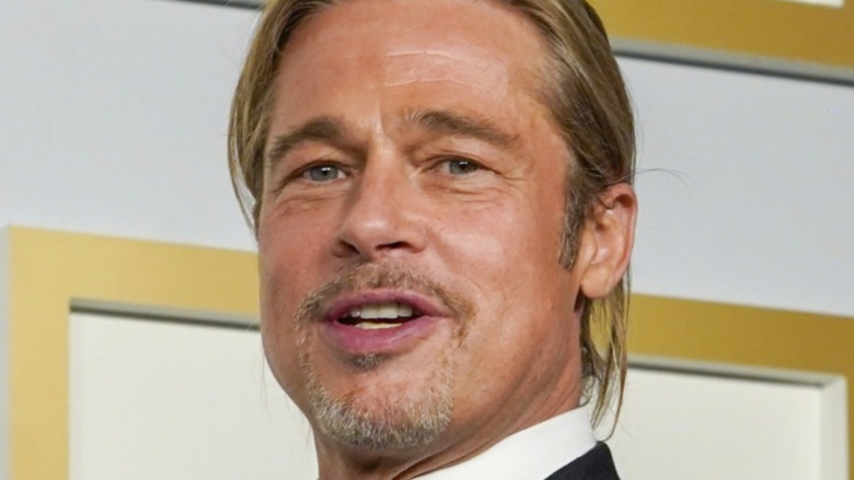 Brad Pitt speaks onstage during the 93rd Annual Academy Awards at Union Station on April 25, 2021