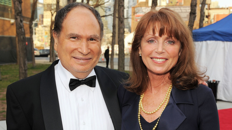 Gabe Kaplan and Marcia Strassman posing outdoors in 2011.