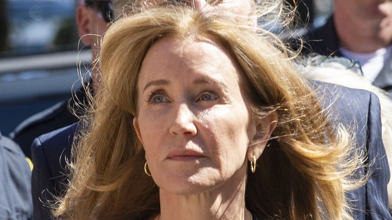Felicity Huffman on her way into court for sentencing in the Operation Varsity Blues college admissions bribery scandal