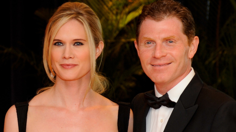 Stephanie March and Bobby Flay smiling