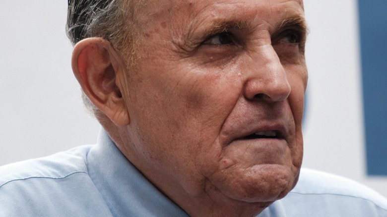 Rudy Giuliani looking serious 2021