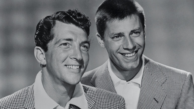 Dean Martin and Jerry Lewis pose for a photo