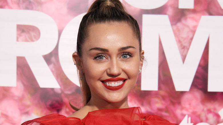 Miley Cyrus smiling