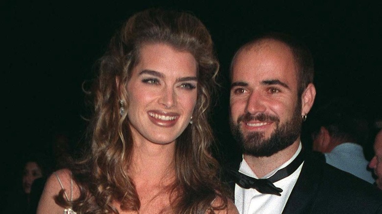Brooke Shields Andre Agassi smiling