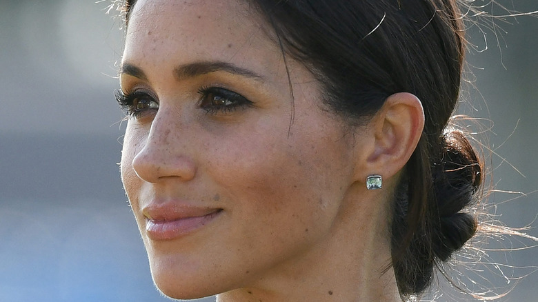 Meghan Markle looking off into distance