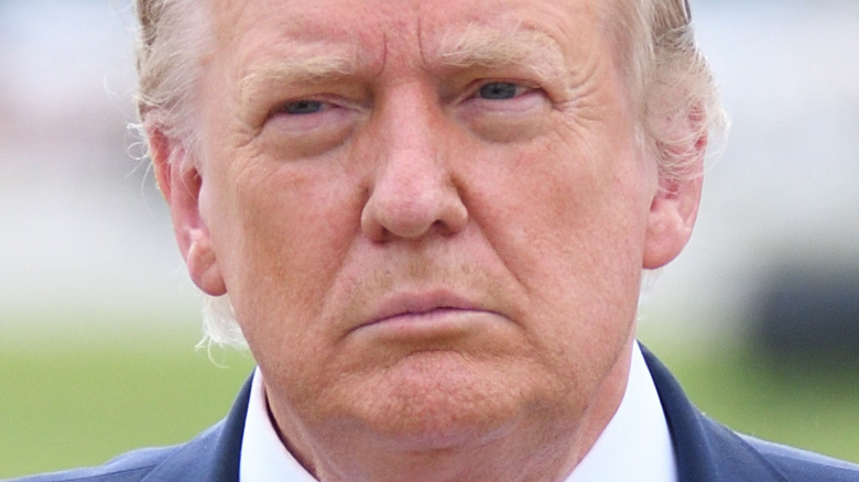 Donald Trump frowning