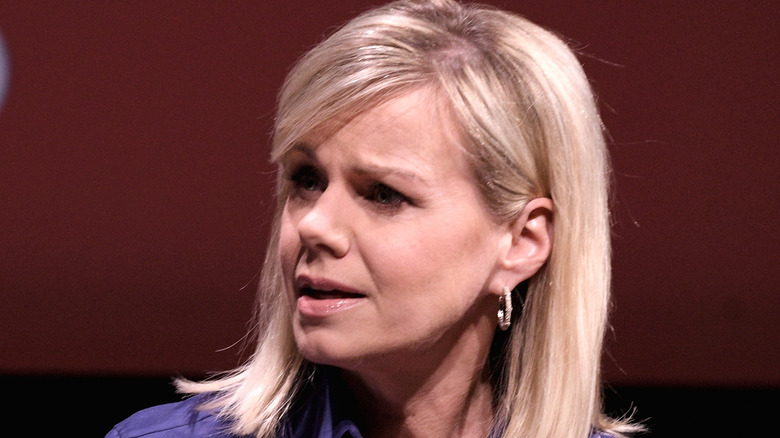 Gretchen Carlson speaking, side profile