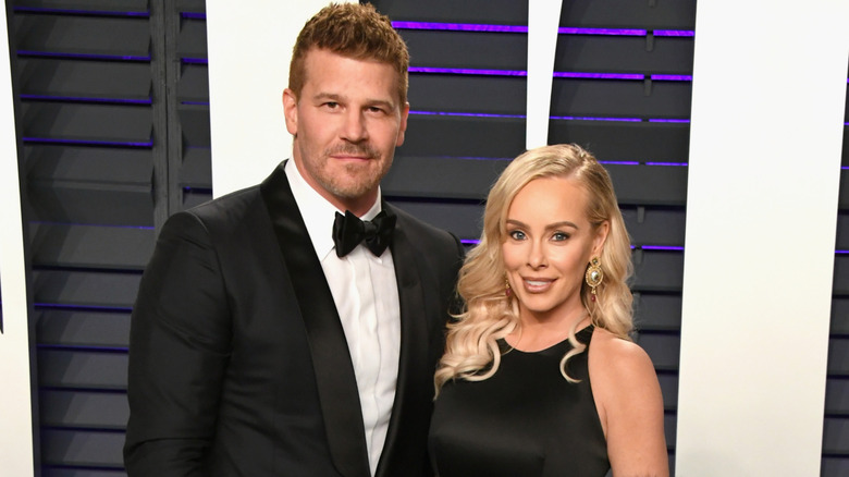 David Boreanaz and Jamie Bergman pose in 2019