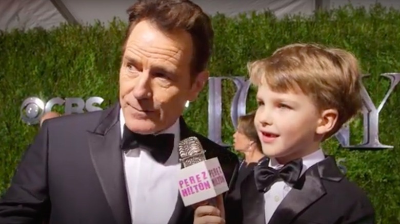 Ian Armitage interviewing Bryan Cranston at the 2015 Tony Awards
