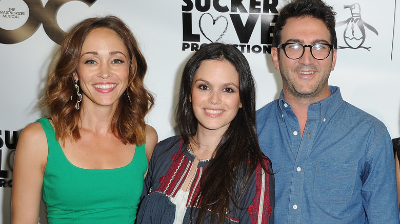 Autumn Reeser posing with Rachel Bilson and friend