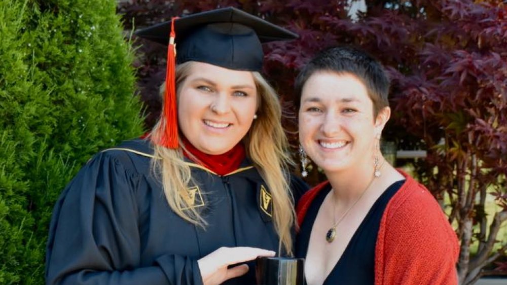 Taylor Mayne Pearl Brooks and August Anna Brooks at Taylor's graduation from Vanderbilt University 