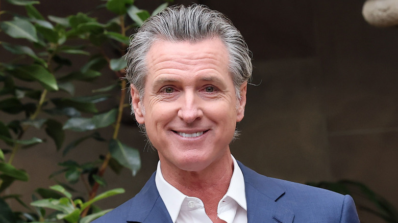 Gavin Newsom grinning