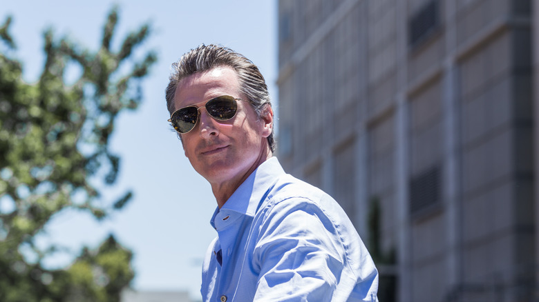 Gavin Newsom with glasses