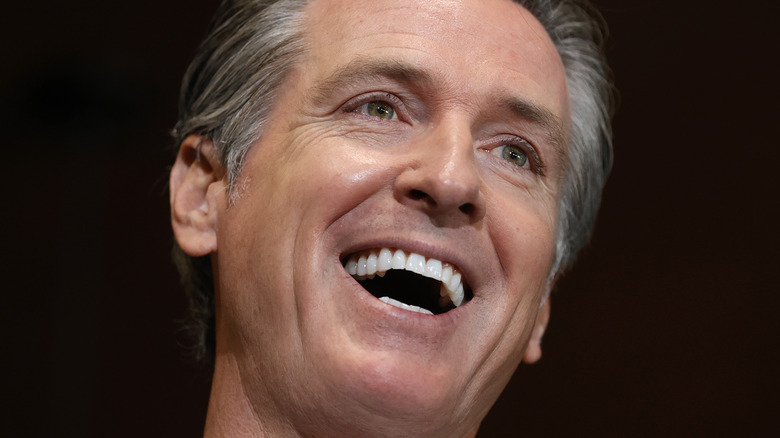 Gavin Newsom laughing