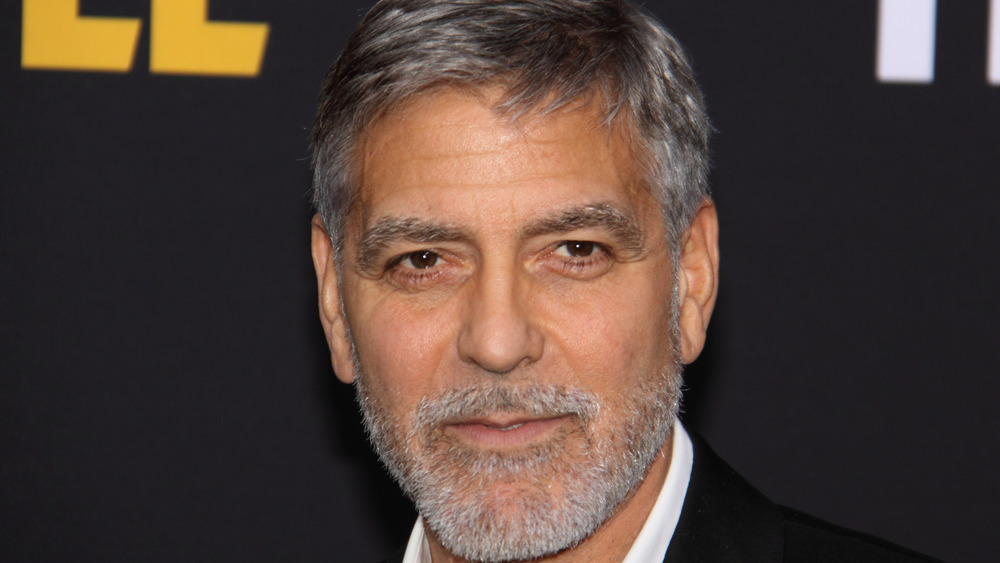 George Clooney with gray stubble