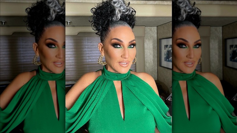 Michelle Visage in green