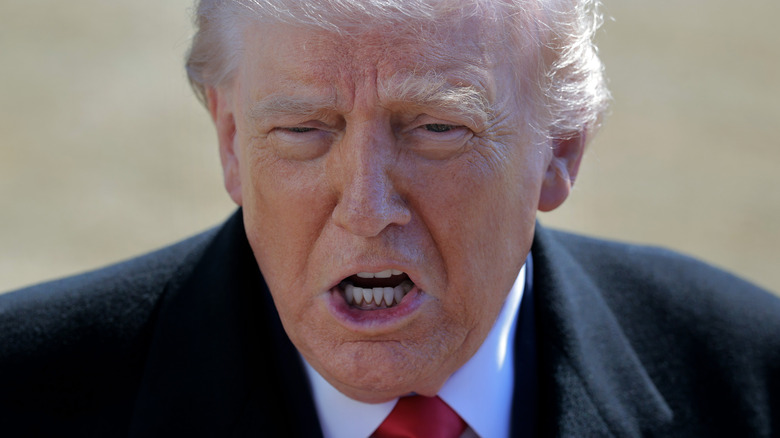 Donald Trump speaking at Fort Bragg