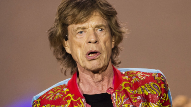 Mick Jagger performing onstage 