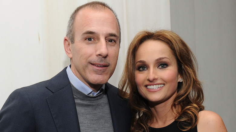 Matt Lauer and Giada De Laurentiis posing together in 2012.