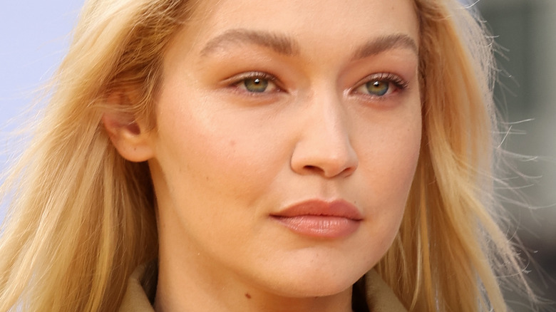 Gigi Hadid walking down the runway