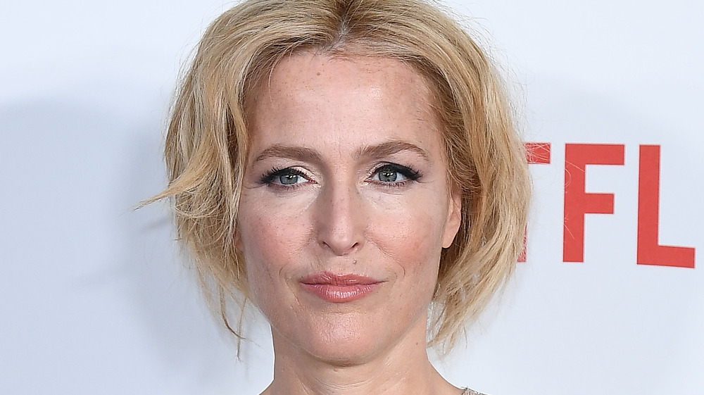 Gillian Anderson smiling on the red carpet